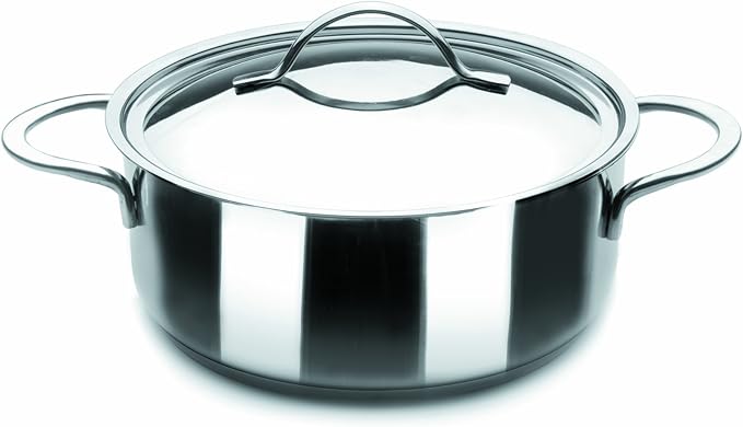 IBILI Noah Casserole with Lid, 16 x 16 x 7 cm, Silver