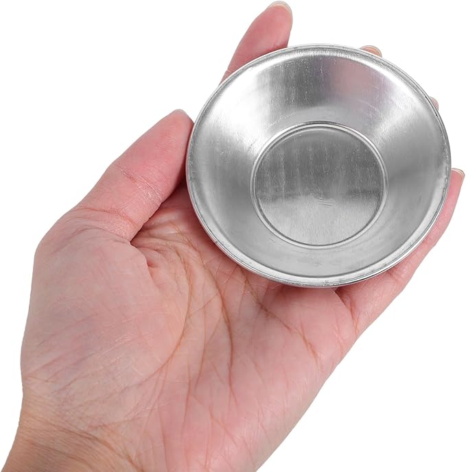 KALLORY Mini Tart Pans and Egg Tart Molds 10Pcs Aluminum Alloy Mini Tartlet Baking Cups for Home Kitchen Dessert Baking
