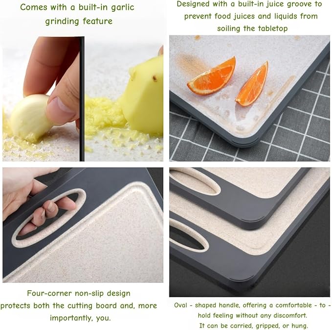 Stainless Steel Cutting Board for Kitchen,Double Sided Metal Chopping Board, Large Size Non Toxic Chopping Board with Juice Groove,Dishwasher Safe(15.7"L x 10.6"W)