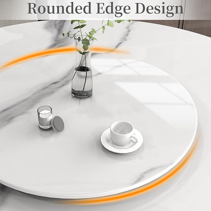 31.5" Lazy Susan for Table Top Sintered Stone Rotating Serving Tray for Dining Table, Kitchen Lazy Susan Organizer Spinning Rotating Food Server Party Centerpieces