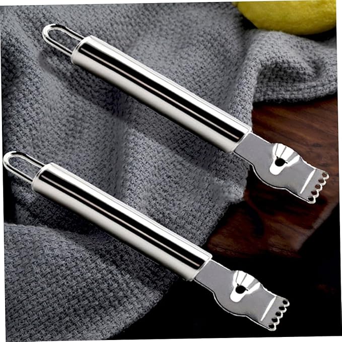 Unomor 2pcs Stainless Steel Lemon Grater Citrus Zester Fruit Peeler Easy-clean for Hotels Restaurants Home Use