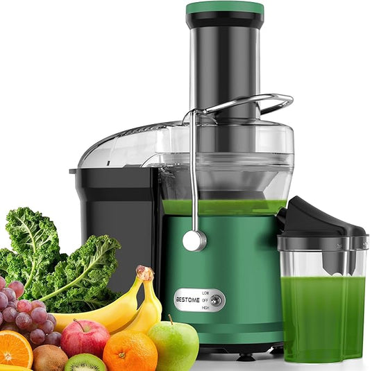 Juicer Machine, 1200W Juicer with 3" Feed Chute for Whole Fruits and Veg, Dual Speeds Centrifugal Juice Extractor, High Juice Yield, Full Copper Motor, Easy to Clean, BPA Free