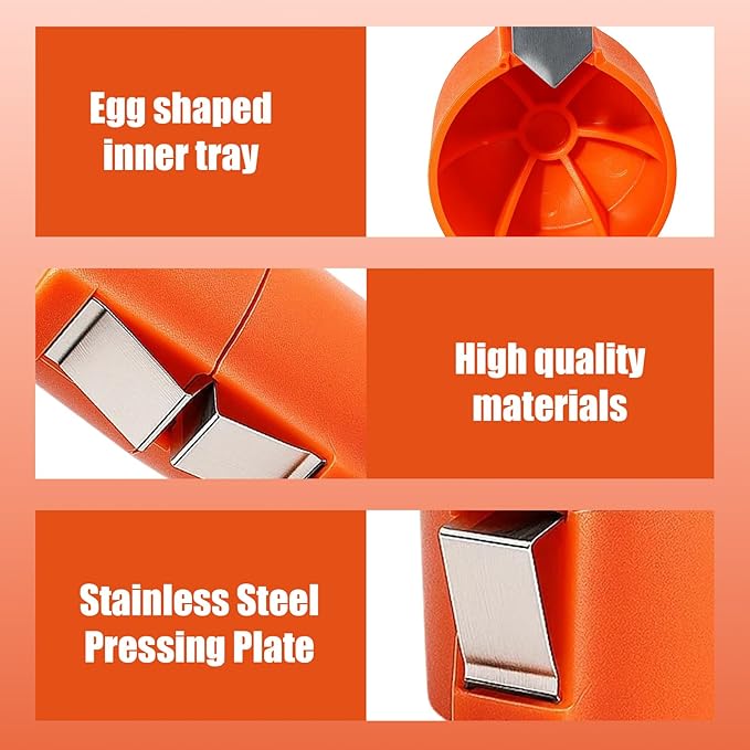 4-Piece Set of Egg Cracker, Hard Boiled Egg Peeler, Egg Shell Opener, for Easy Cracking and Peeling, Compact Design for Kitchen Use