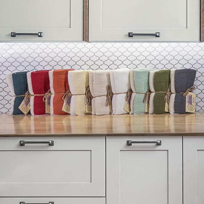 Old Fashion 100% Cotton Made in The USA Highly Absorbent Kitchen Towels - Set of 2-24"x15"
