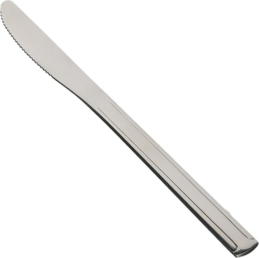 Winco 12-Piece Dominion Heavy Weight Dinner Knife Set, 18-0 Stainless Steel,Silver