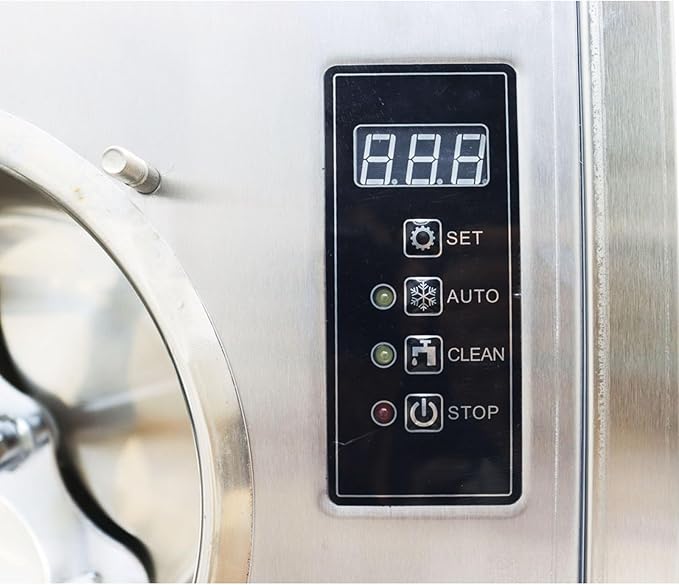 Ice Cream Maker Commercial Hard Serve Ice Cream Machine Stainless Steel 110V 25-30L/H Ice Cream Makers Countertop for Milk Tea shops Western Restaurants Supermarket Bars
