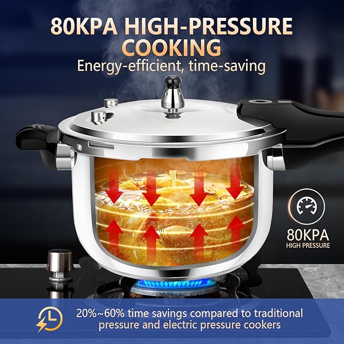 3.5qt Stainless Steel Pressure Cooker, All Stovetops Induction Compatible Thickened Pressure Cooker with Spring pressure cooker small olla de presion mini 3+ quart