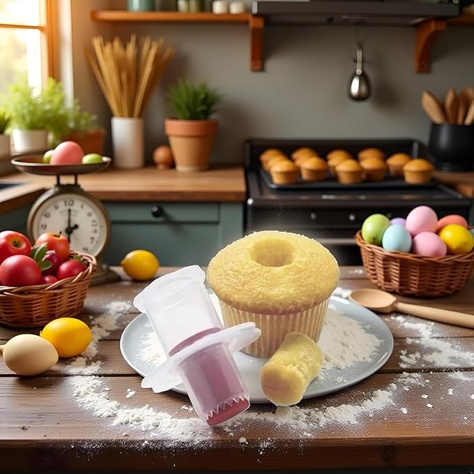 2Pcs Random Color Cupcake Corer Decorating Divider Pastry Corer Model Cake Filler Corers Corers and Pitters Fruit and Vegetable Tools Home and Kitchen