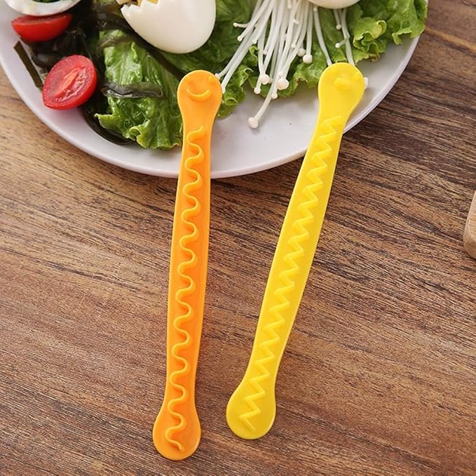 2Pcs Orange and Yellow Fancy Cut Eggs Cooked Eggs Cutter Flower Shaped Egg Tool Household Boiled Eggs Cut Flower Shaper Kitchen Gadget，Mandolines and Slicers