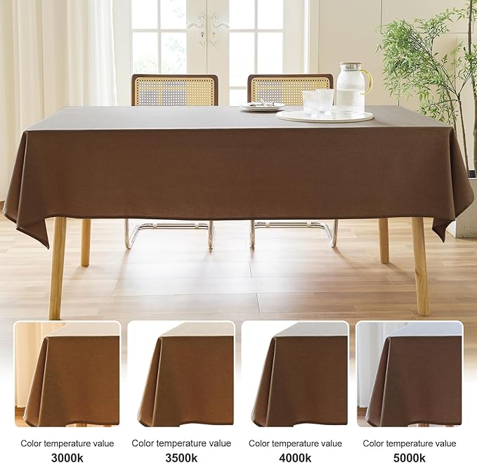 AUSSPVOCT Textured Tablecloth Rectangle 60x84 Water Resistant Spill-Proof Wipeable Fall Table Cloth Wrinkle Free Fabric Dining Table Cover for Thanksgiving Party Farmhouse Kitchen Decor Tablecloths