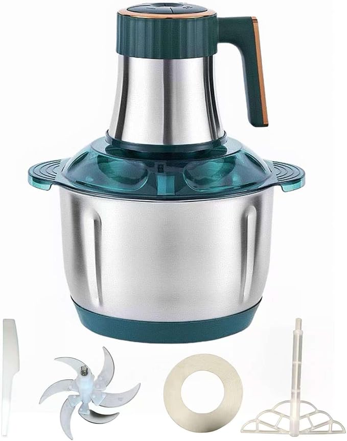 KabFbit 5L Electric Meat Grinder, Stainless Steel Dough Machine, 500w Powerful Food Processing Machine, Used For Dough Mixing, Onion, Meat, Nuts, Fruits, Garlic And Vegetables