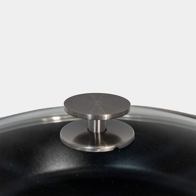 Swiss Diamond Nonstick Hybrid Ceramic and Diamond-Infused Deep Saute Pan With Glass Lid, Dou Ceramic, Dishwasher & Oven Safe Up To 500 °F (5.8 Quart)