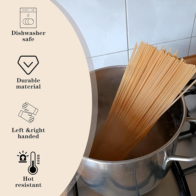Stainless Steel Held Pot Strainer, Pasta Strainer with handle, Insert Pan Drainers for Spaghetti Fry Noodles Fruit Vegetable Kitchen Pots Pans(36×6.5cm/14.17×2.55inch)