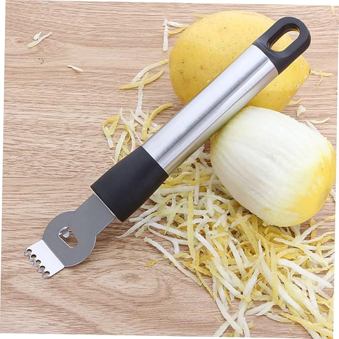 Stainless Steel Lemon Zester and Grater Tool Hanging for Easy Citrus Peeling for Home Cooking and Cocktail Garnishing Random