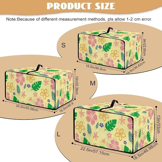 Doojoayie Flower & Leaf Small Appliance Covers Cute Cat Toaster Oven Cover 8 Slice Kitchen Appliance Dust Protector 22.5"x18.5"x 13" Compatible with Toaster/Bread Machine
