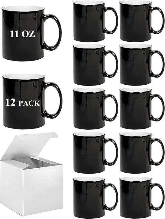 Color Changing Coffee Mugs, Sublimation Mugs Magic Mugs Tazas Magicas Para Sublimacion Cups Heat Sensitive Coffee Mugs 11 OZ Set of 12