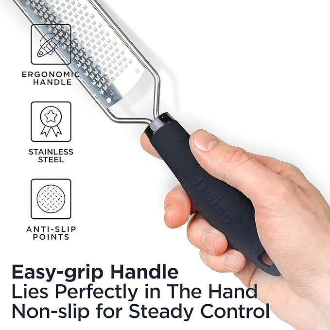 Deiss PRO Lemon Zester & Heavy Duty Cheese Grater and Deiss Lux Heavy Duty Pizza Cutter