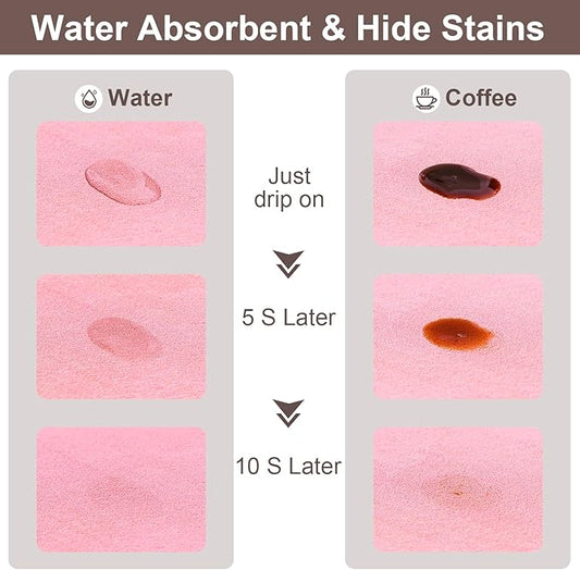 Absorbent Coffee Mat, Fashion Dish Drying Mat for Kitchen Counter Coffee Bar Accessories Espresso Machine Dish Rack 12" x 20" Pink
