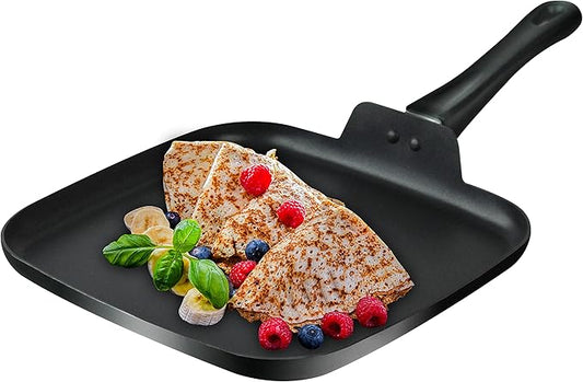 LECOOKING 10 Inch Square Griddle Pan, Nonstick Grill Pan for Cooking Eggs, Omelettes, and More, Griddle Cookware, PFOA Free