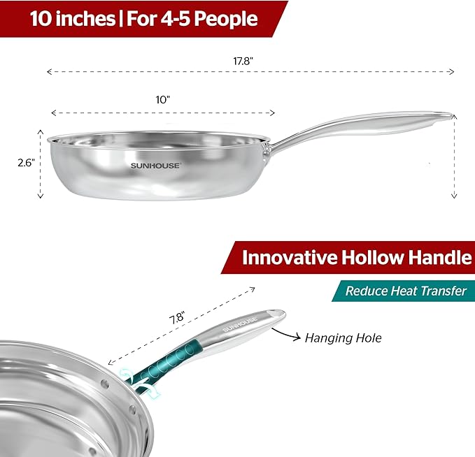 Sunhouse Frying Pan (FRY PAN (Chef Series), 10 inch)