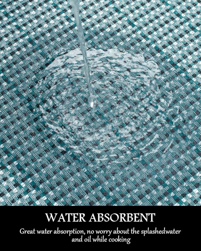 PADOOR Kitchen Mats for Floor, Kitchen Rugs Non Slip Washable, Rubber Backed Kitchen Runner Super Absorbent Kitchen Floor Mat Sink Rug, 20"x47" Teal