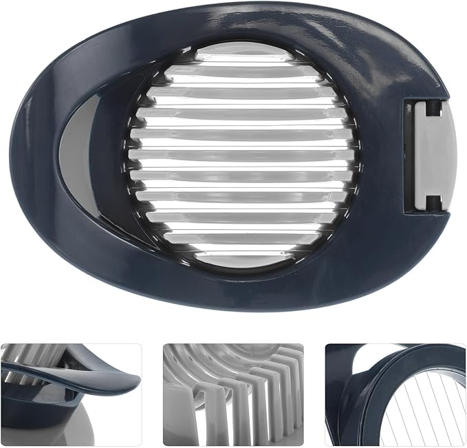 PRETYZOOM Egg Slicer Egg Dicer Navy Multipurpose Kitchen Cutter Petal and Slice Function Food-grade Plastic and Cooking