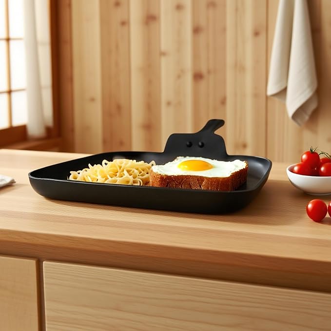 Quick-Heat Nonstick Aluminum Griddle Pan, Large Flat Skillet for Pancakes, Bacon, Eggs, Easy Clean Cookware, Gas Electric Ceramic Glass Top, Family Weekend Brunch, RV Camping, Gifting for Home Cooks
