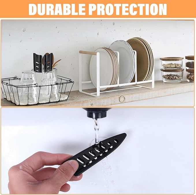 2 Pack Safety Knife Covers, PP Plastic Kitchen Knifes Blade Protector, Universal Guards Knife Covers or Sleeves for 3.5'' Paring Bread Carving Chef Knifes