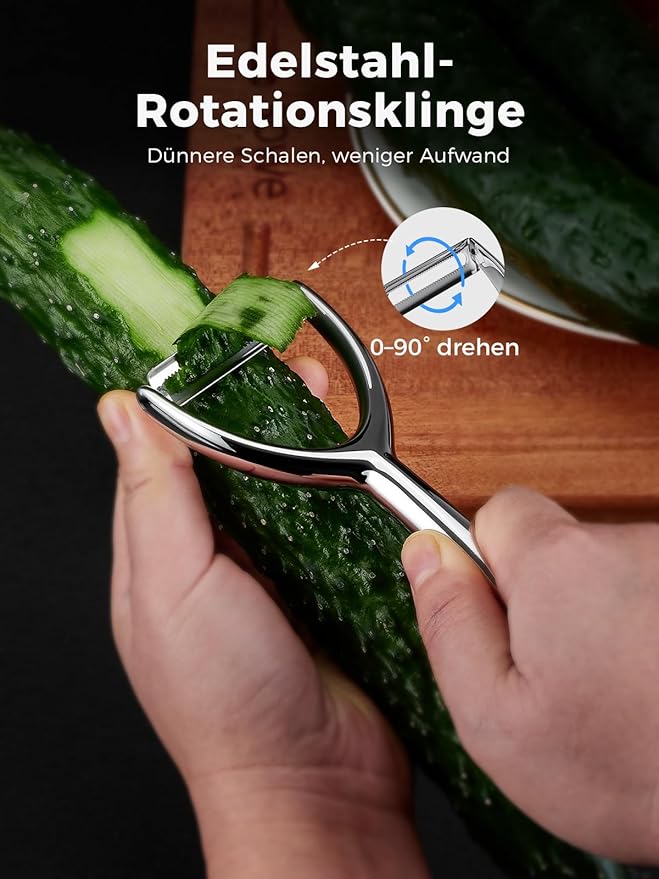 Y & I Peeler Set – Multi-Purpose Vegetable Peeler, 304 Stainless Steel Potato Peeler with Ultra-Sharp Serrated Blade & Ergonomic Handle (2-Year Warranty)