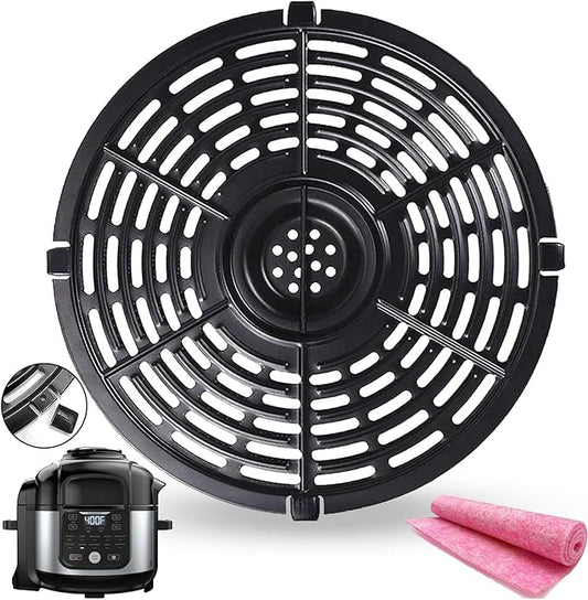 HEISENLIN 6.5QT Air Fryer Grill Crisper Plate for Ninja OP302/OS301/OS300/FD302/FD305 Foodi Pressure Cooker Air Fryers, Upgraded Grill Pan Grate Tray Rack Grid Shelf for Ninja Air Fryer, Nonstick
