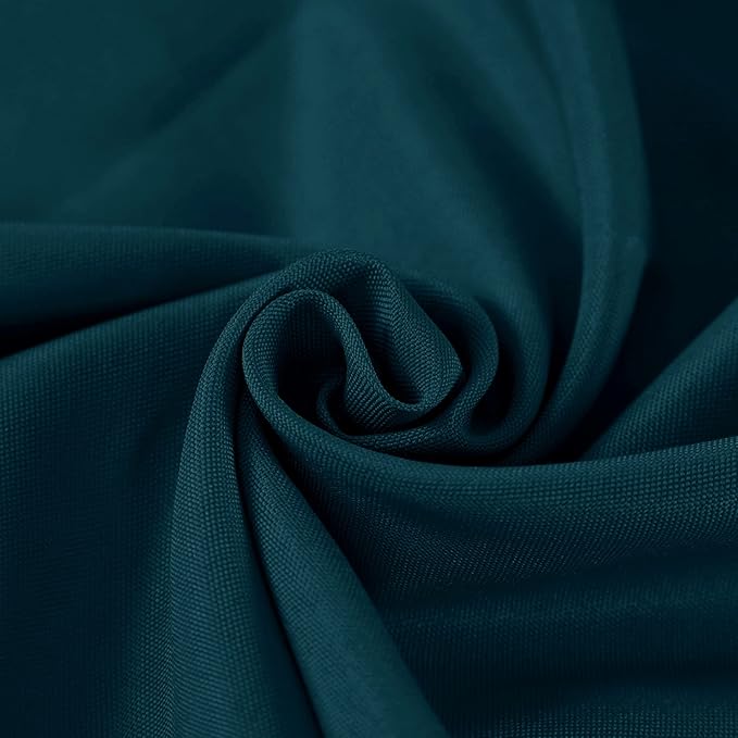 Fokitut 2 Pack Waterproof Rectangle Tablecloth, 60x120 Inch,Stain Resistant and Wrinkle Polyester Table Cloth, Fabric Table Cover for Kitchen Dining, Wedding, Party, Holiday Dinner-Peacock Blue