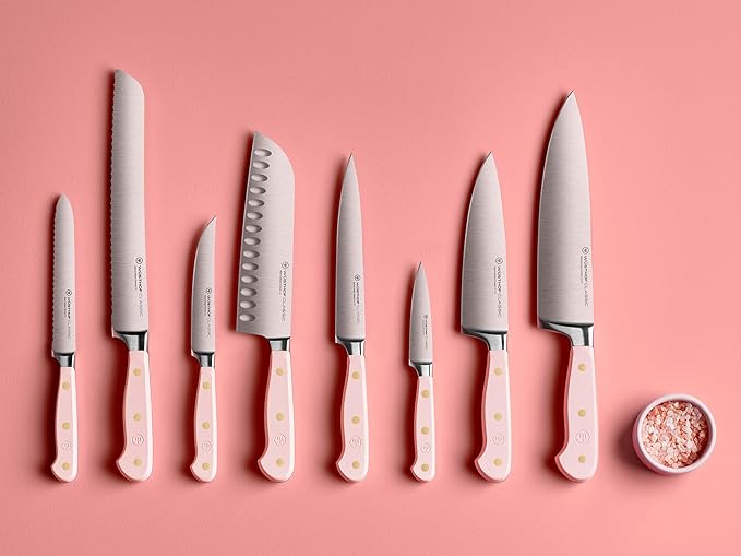 WÜSTHOF Classic Pink Himalayan Salt 3-Piece Chef's Knife Set