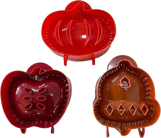Apple Pie Mold 3-Piece Set, Fall-Themed Baking Pan for Pumpkin, Acorn & Apple Shapes, Halloween Thanksgiving Pastry Maker