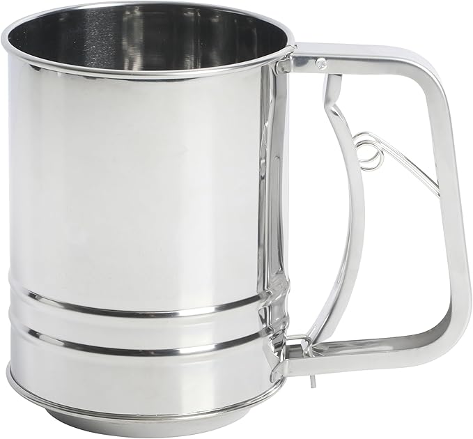 Oster Helmsdale 2 Cup Stainless Steel Flour Sifter for Baking for Crank Sifter
