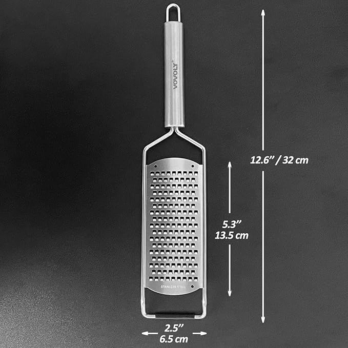 Zester Grater Bundle 3 Pack Fine/Coarse/Extra Coarse for Parmesan Cheese Lemon, Garlic, Nutmeg, Chocolate, Fruits, Vegetables, Ginger