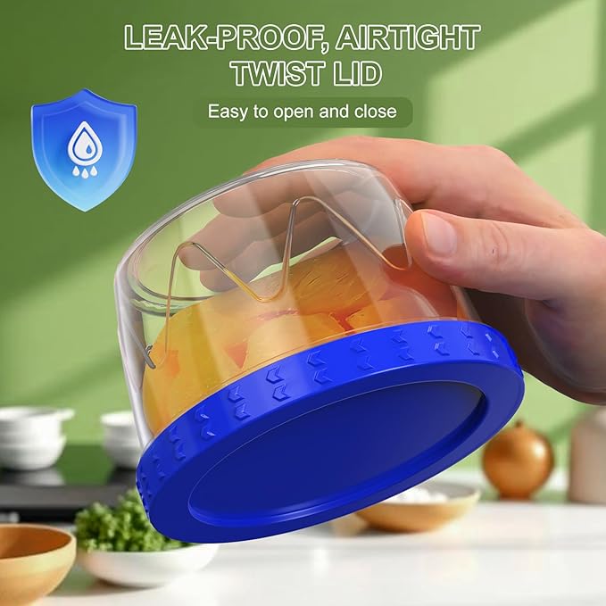 Reusable Freezer Storage Containers [UNIQUE INNOVATIVE DESIGN] 6 Pack-17 Oz Arrow Indicates Easy Opening and Closing of Lid Microwave and Dishwasher Safe,Soup Containers for Oats/Salad