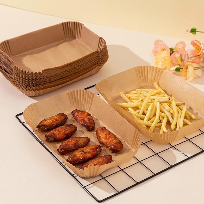 Air Fryer Liners For Ninja Foodi XL Smart FG551 6-in-1 Indoor Grill,100PCS Rectangular Air Fryer Disposable Paper Liner, Ninja Foodi XL Smart Accessories