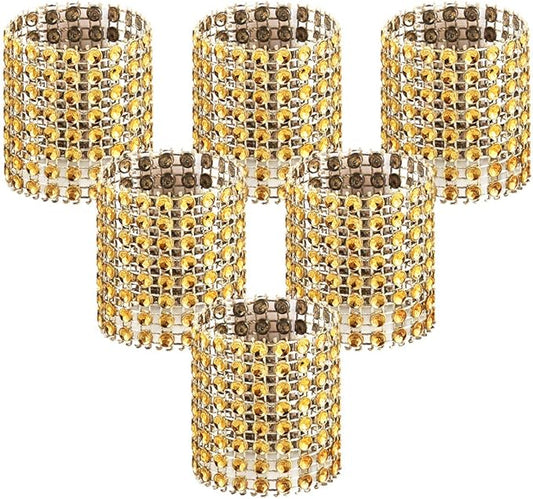Accmor 50pcs Napkin Rings, Gold Napkin Rings Buckles for Table Decorations, Wedding, Dinner, Party, DIY Decoration