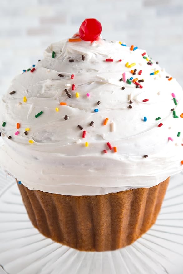 Fox Run Giant Cupcake Pan, Non-Stick Carbon Steel, 8 x 15.5 x 3.25 inches