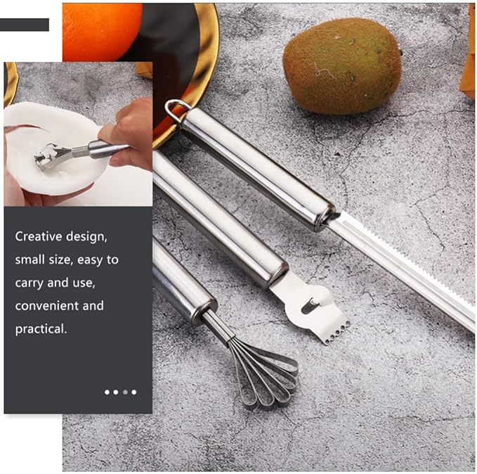 Stainless Steel Lemon Zester Multi-functional Fruit Peeler Easy Cheese Grater Kitchen Tool