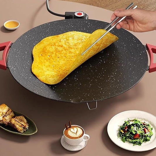 Indoor Grills Electric, Nonstick Electric Griddle for Indoor Use, Compact & Versatile Cooking for Steaks, Pancakes, and BBQ - 14in