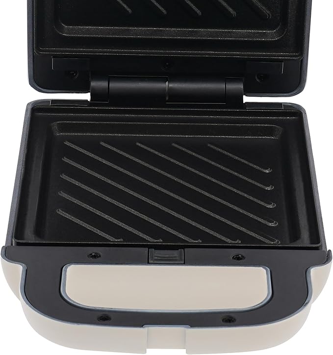 Sandwich Maker,Personal Breakfast Machine,Portable Sandwich Maker,Pizza Pockets,Electric Contact Grill Single for Making Sandwiches,Eggs,Bacon (White)