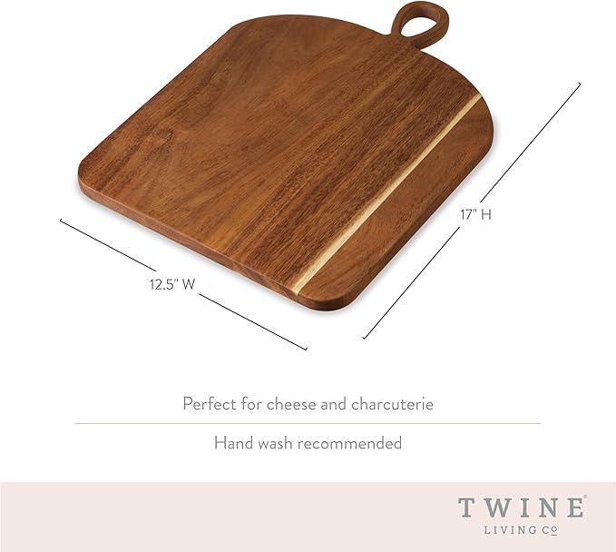 Twine Large Serving Board, Charcuterie Boards Accessories Appetizer Serving Tray, Large Cutting Board Acacia Wood Serving Tray Set of 1