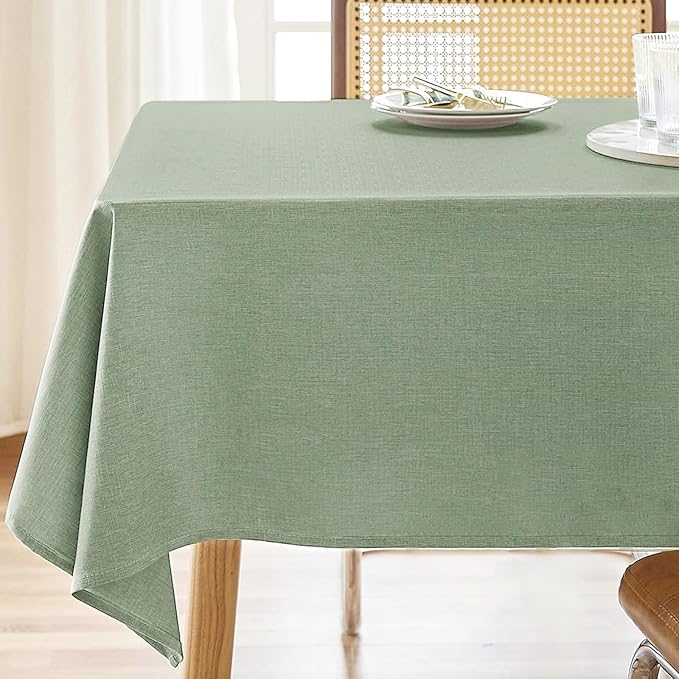 AUSSPVOCT Textured Tablecloth Rectangle 60x120 Water Resistant Spill-Proof Wipeable Table Cloth Wrinkle Free Fabric Dining Table Cover for Birthday Party Farmhouse Spring Kitchen Tablecloths