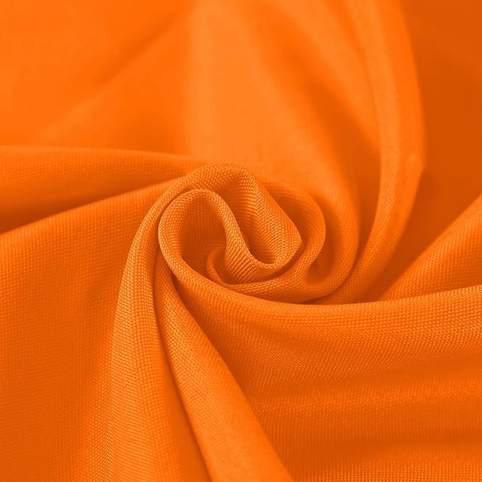 Fokitut 2 Pack Waterproof Round Tablecloth, 60 Inch, Stain Resistant and Wrinkle Polyester Table Cloth, Fabric Table Cover for Kitchen Dining, Wedding, Party, Holiday Dinner-Orange
