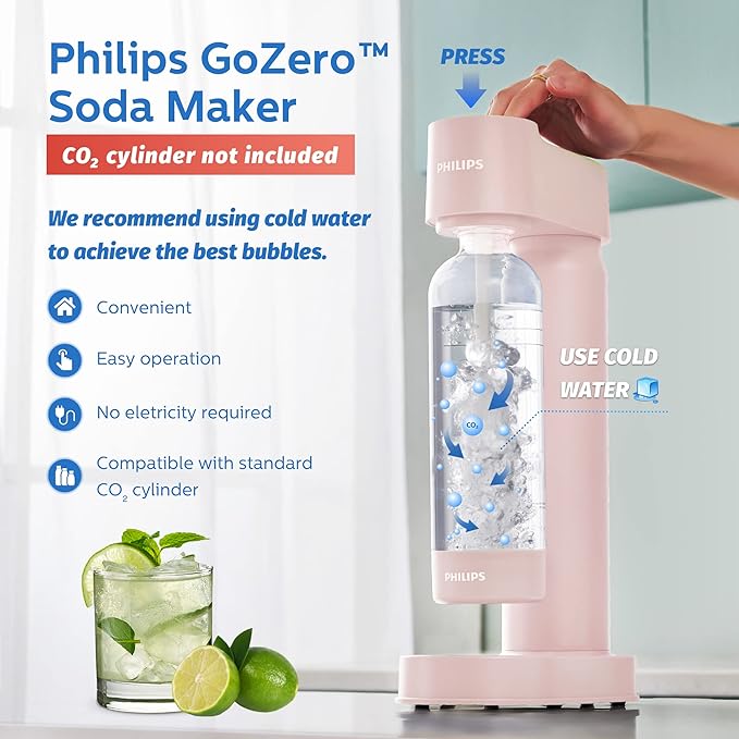 PHILIPS Sparkling Water Maker (Blue, Soda Maker Plastic)