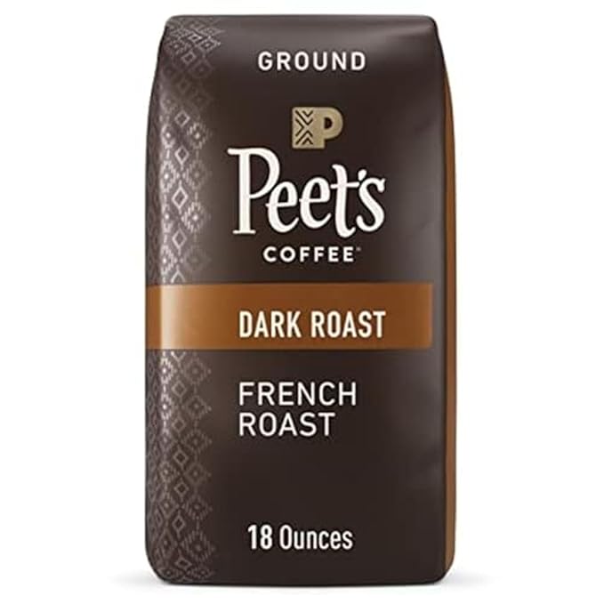 Peet's Coffee, Dark Roast Ground Coffee - French Roast 18 Ounce Bag