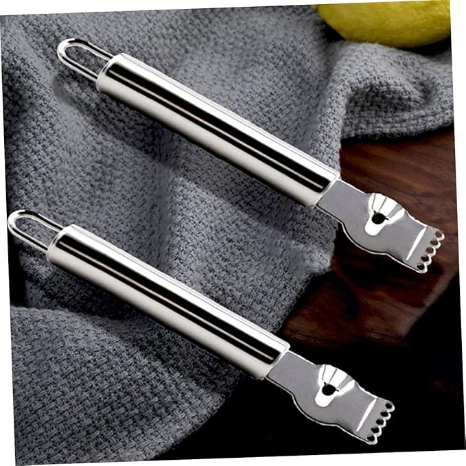 2pcs Lemon Zester Peeler Stainless Steel Citrus Peeler for Baking Cooking Camping