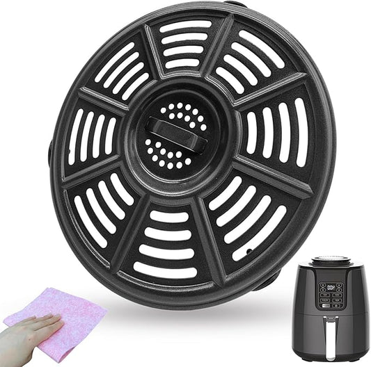 QLRGNE 4QT Air Fryer Grill Pan for Ninja AF101 4 Quart Air Fryers, Upgraded Air Fryer Grill Plate Crisping Tray Plate Rack Insert Grate Grid Shelf for Ninja Air Fryer, Nonstick, Dishwasher Safe