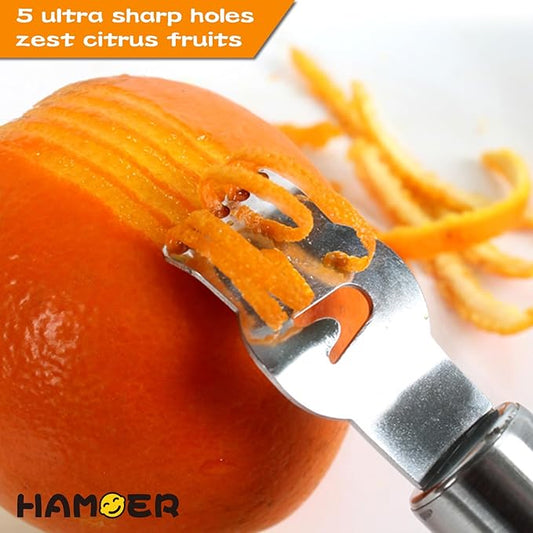 Bundle of channel knife and zester grater tool set